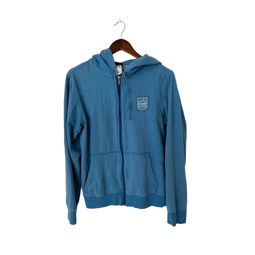 Patagonia Jacket Mens Small blue Sweatshirt Phone Home  Full‎ Zip Lightweight